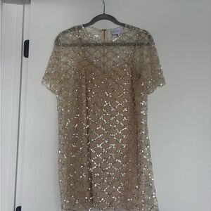 Mable Sequin Overlay Mini Dress (Never Worn)